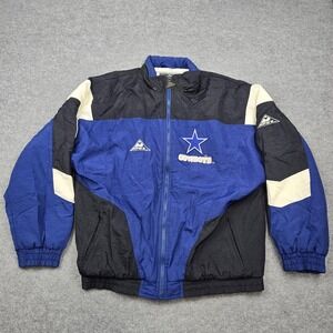 Vintage Dallas Cowboys Jacket Mens Medium Blue NFL Football Apex One 90s